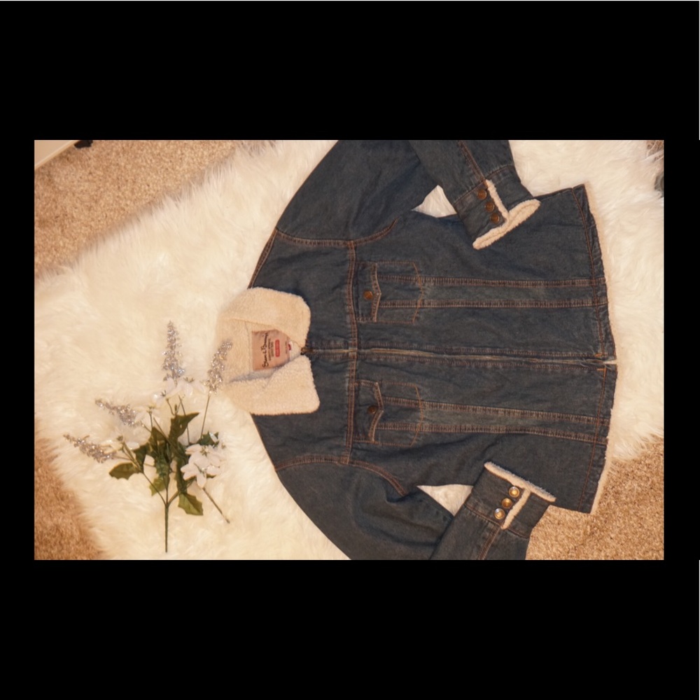 Steve and Berry’s sherpa jean jacket.